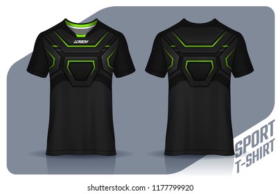 t-shirt sport design template, Soccer jersey mockup for football club. uniform front and back view.