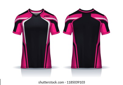 t-shirt sport design template, Soccer jersey mockup for football club. uniform front and back view.