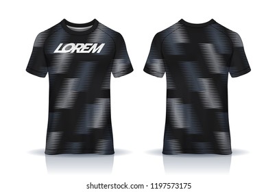 t-shirt sport design template, Soccer jersey mockup for football club. uniform front and back view.