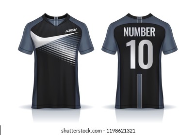 t-shirt sport design template, Soccer jersey mockup for football club. uniform front and back view.