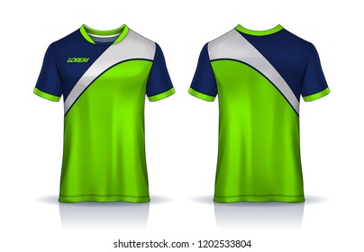 t-shirt sport design template, Soccer jersey mockup for football club. uniform front and back view.