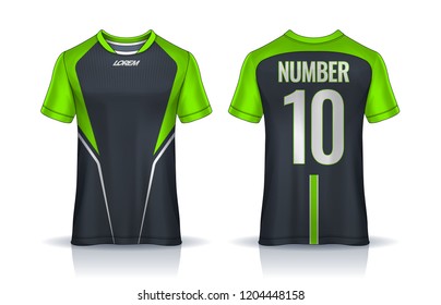t-shirt sport design template, Soccer jersey mockup for football club. uniform front and back view.