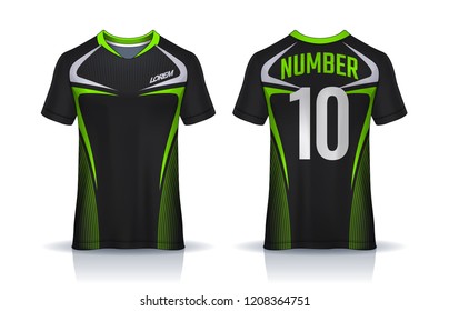 t-shirt sport design template, Soccer jersey mockup for football club. uniform front and back view.