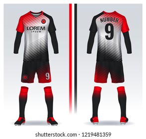 t-shirt sport design template, Soccer jersey mockup for football club. uniform front and back view.