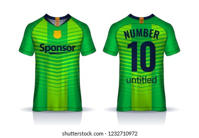 t-shirt sport design template, Soccer jersey mockup for football club. uniform front and back view.