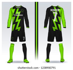 t-shirt sport design template, Soccer jersey mockup for football club. uniform front and back view.