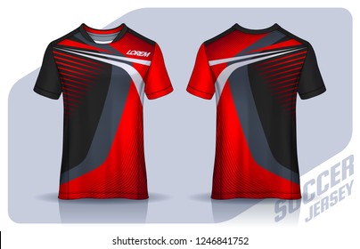 t-shirt sport design template, Soccer jersey mockup for football club. uniform front and back view.