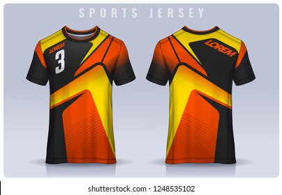 t-shirt sport design template, Soccer jersey mockup for football club. uniform front and back view.