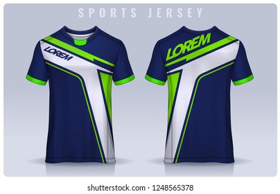 t-shirt sport design template, Soccer jersey mockup for football club. uniform front and back view.