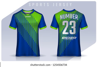 t-shirt sport design template, Soccer jersey mockup for football club. uniform front and back view.