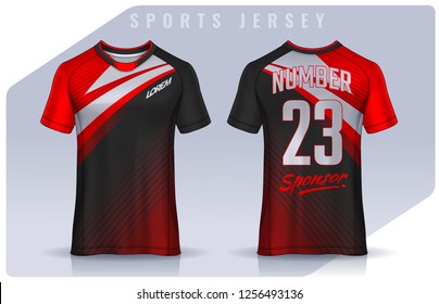 t-shirt sport design template, Soccer jersey mockup for football club. uniform front and back view.