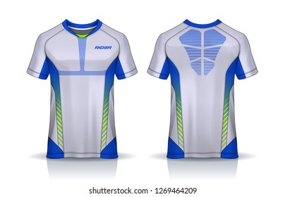 t-shirt sport design template, Soccer jersey mockup for football club. uniform front and back view.