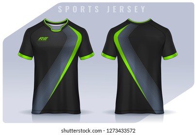 t-shirt sport design template, Soccer jersey mockup for football club. uniform front and back view.