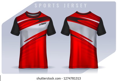 t-shirt sport design template, Soccer jersey mockup for football club. uniform front and back view.