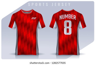 t-shirt sport design template, Soccer jersey mockup for football club. uniform front and back view.