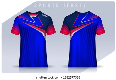 t-shirt sport design template, Soccer jersey mockup for football club. uniform front and back view.