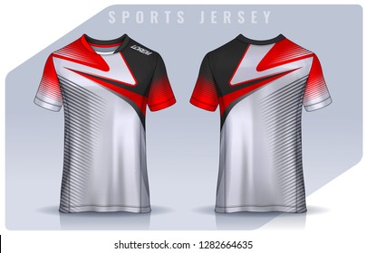 t-shirt sport design template, Soccer jersey mockup for football club. uniform front and back view.