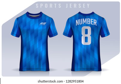 t-shirt sport design template, Soccer jersey mockup for football club. uniform front and back view.