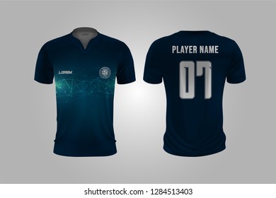 t-shirt sport design template, Soccer jersey mockup for football club. uniform front and back view.