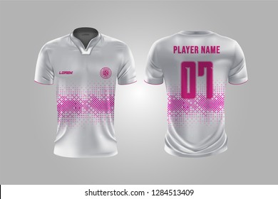 t-shirt sport design template, Soccer jersey mockup for football club. uniform front and back view.