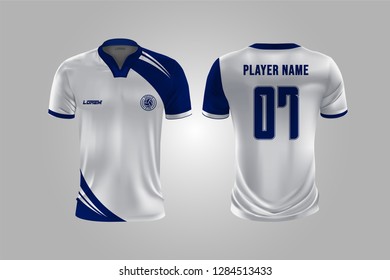 t-shirt sport design template, Soccer jersey mockup for football club. uniform front and back view.