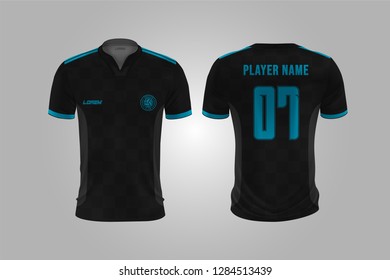 t-shirt sport design template, Soccer jersey mockup for football club. uniform front and back view.