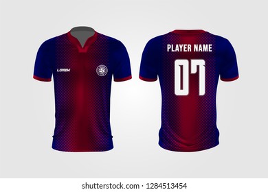 t-shirt sport design template, Soccer jersey mockup for football club. uniform front and back view.