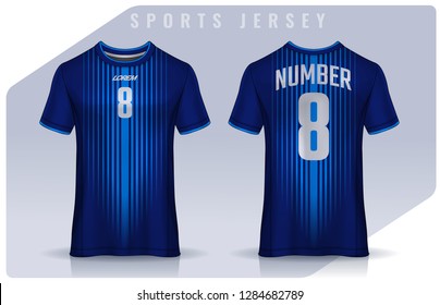 t-shirt sport design template, Soccer jersey mockup for football club. uniform front and back view.