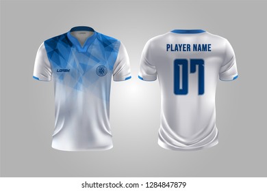 t-shirt sport design template, Soccer jersey mockup for football club. uniform front and back view.