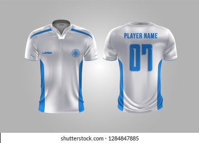 t-shirt sport design template, Soccer jersey mockup for football club. uniform front and back view.