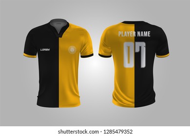 t-shirt sport design template, Soccer jersey mockup for football club. uniform front and back view.