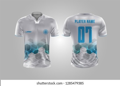 t-shirt sport design template, Soccer jersey mockup for football club. uniform front and back view.