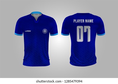t-shirt sport design template, Soccer jersey mockup for football club. uniform front and back view.