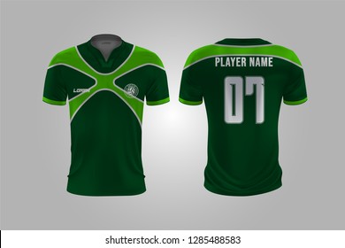 t-shirt sport design template, Soccer jersey mockup for football club. uniform front and back view