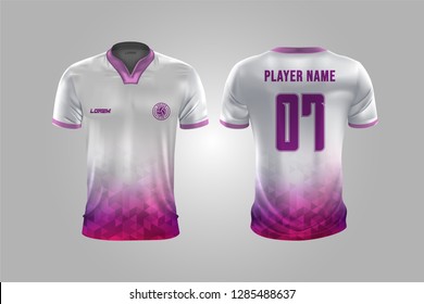 t-shirt sport design template, Soccer jersey mockup for football club. uniform front and back view