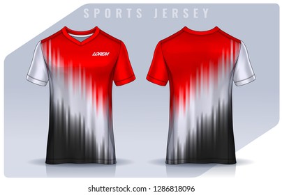 t-shirt sport design template, Soccer jersey mockup for football club. uniform front and back view.