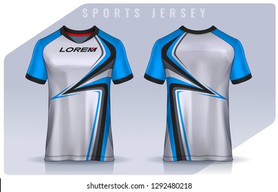 t-shirt sport design template, Soccer jersey mockup for football club. uniform front and back view.