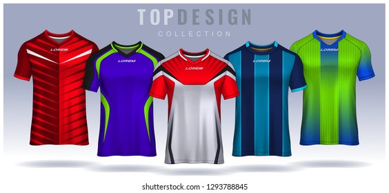 t-shirt sport design template, Soccer jersey mockup for football club. uniform front and back view.