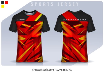 t-shirt sport design template, Soccer jersey mockup for football club. uniform front and back view.