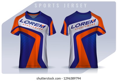 t-shirt sport design template, Soccer jersey mockup for football club. uniform front and back view.