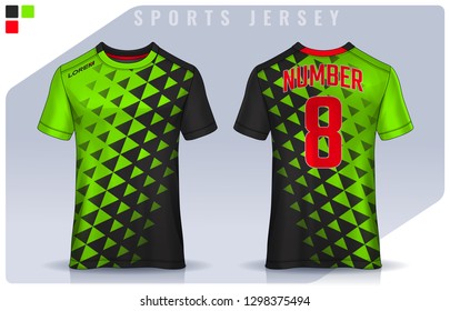 t-shirt sport design template, Soccer jersey mockup for football club. uniform front and back view.