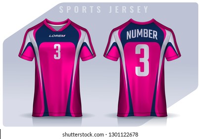 t-shirt sport design template, Soccer jersey mockup for football club. uniform front and back view.