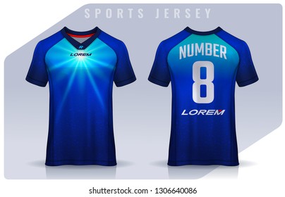 t-shirt sport design template, Soccer jersey mockup for football club. uniform front and back view.