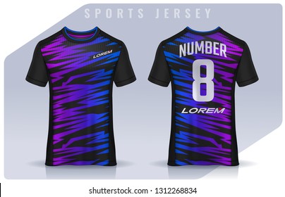 t-shirt sport design template, Soccer jersey mockup for football club. uniform front and back view.