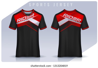 t-shirt sport design template, Soccer jersey mockup for football club. uniform front and back view.