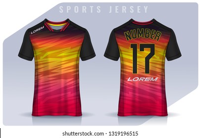 t-shirt sport design template, Soccer jersey mockup for football club. uniform front and back view.