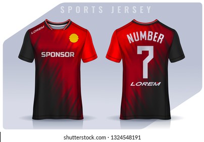 t-shirt sport design template, Soccer jersey mockup for football club. uniform front and back view.