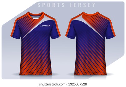t-shirt sport design template, Soccer jersey mockup for football club. uniform front and back view.