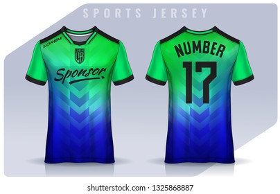 t-shirt sport design template, Soccer jersey mockup for football club. uniform front and back view.