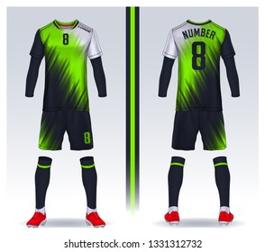 t-shirt sport design template, Soccer jersey mockup for football club. uniform front and back view.